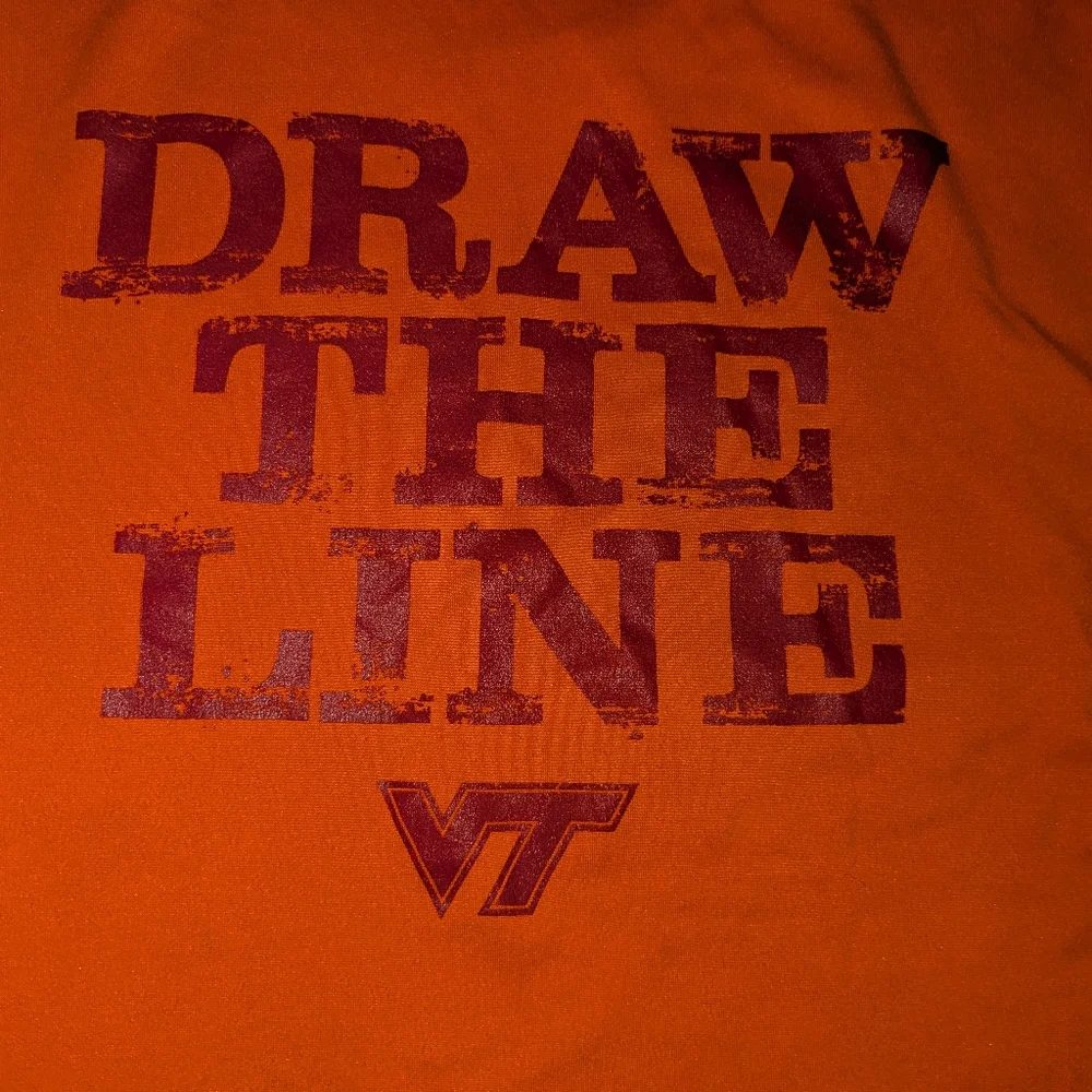 Nike Virginia Tech Hokies 'Draw The Line' Men's XXL Dri-fit Shirt Sleeve T-Shirt - Picture 5 of 5